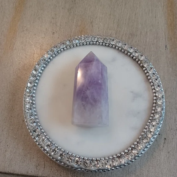 Purple Fluorite Crystal Point Tower - Picture 10 of 12